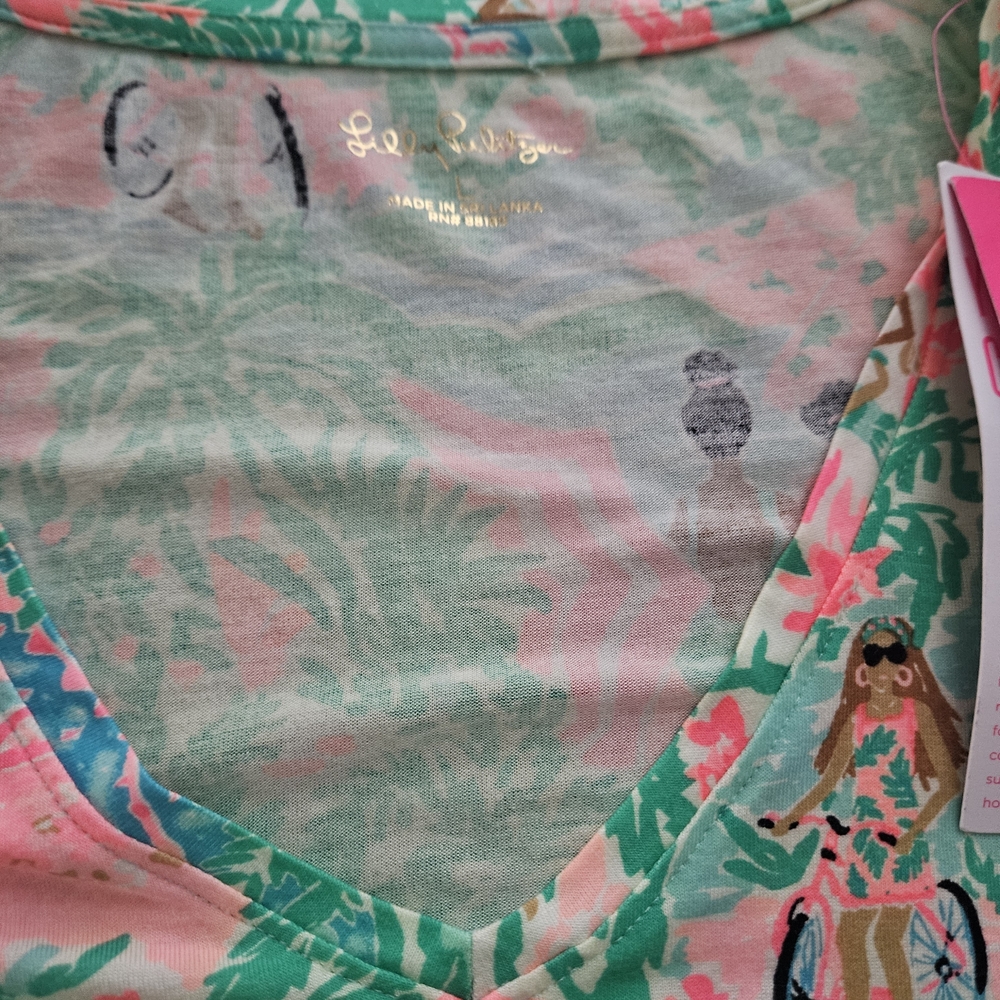 Lilly Pulitzer Tropical Print Pajama Top - Picture 5 of 8